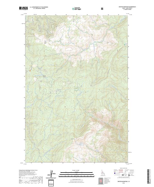 Boston Mountain topographic map thumbnail
