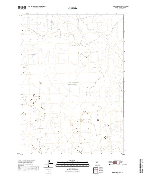 Bottleneck Lake topographic map thumbnail