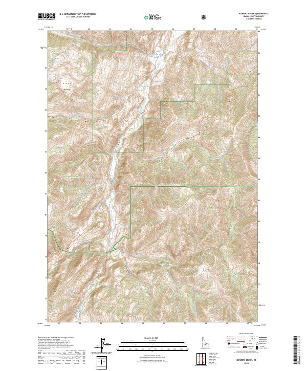 Bowery Creek topographic map thumbnail