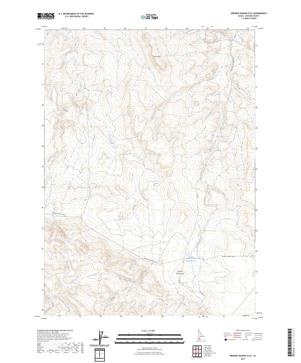 Broken Wagon Flat topographic map thumbnail