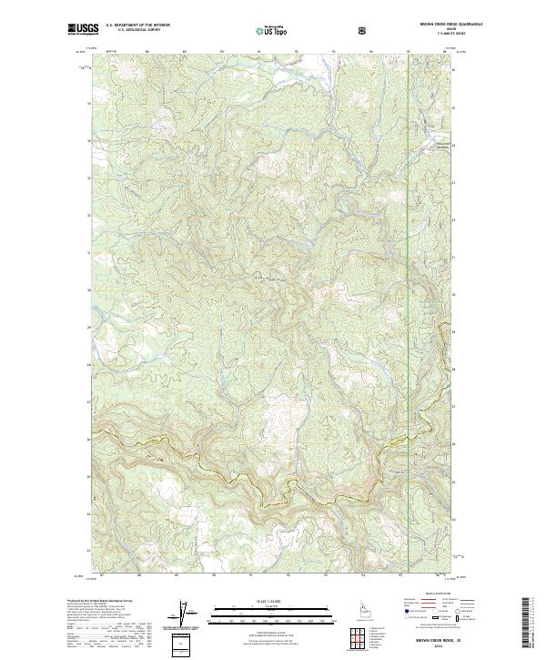 Brown Creek Ridge topographic map thumbnail