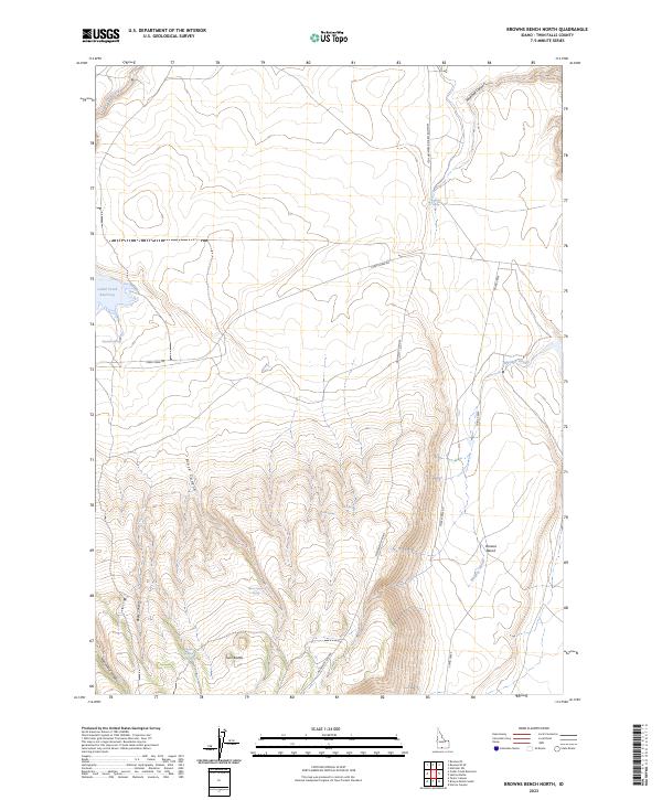 Browns Bench North topographic map thumbnail