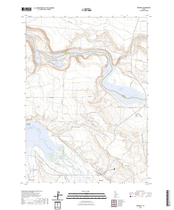Bruneau topographic map thumbnail