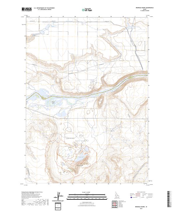 Bruneau Dunes topographic map thumbnail