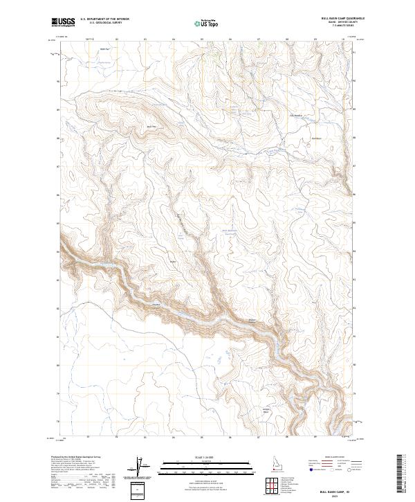 Bull Basin Camp topographic map thumbnail