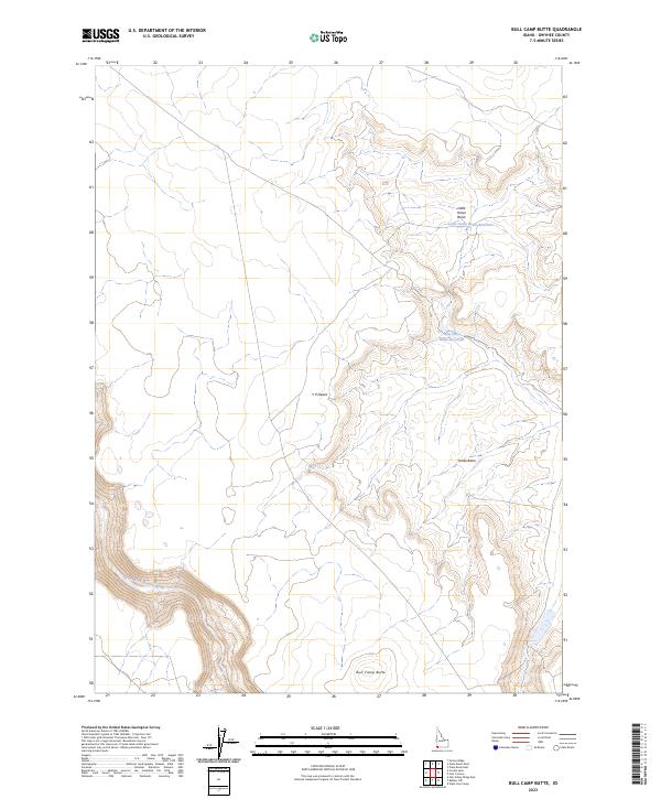 Bull Camp Butte topographic map thumbnail