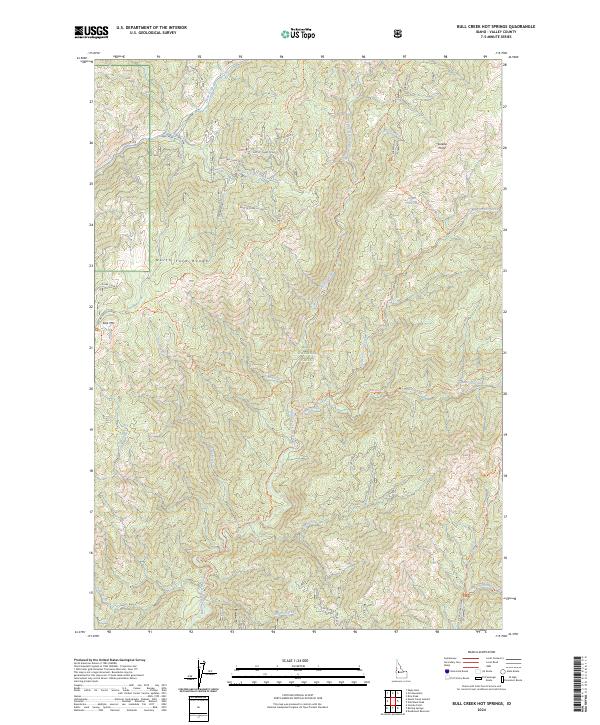 Bull Creek Hot Springs topographic map thumbnail