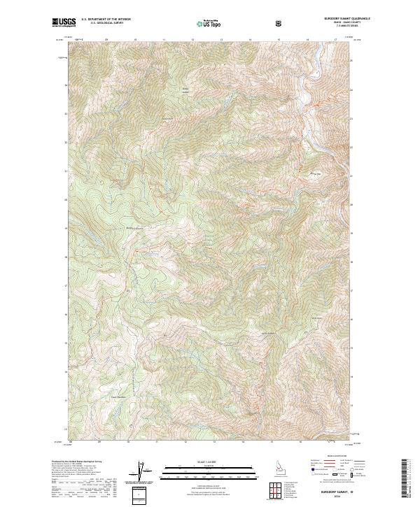 Burgdorf Summit topographic map thumbnail
