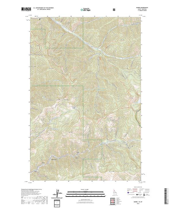 Burke topographic map thumbnail