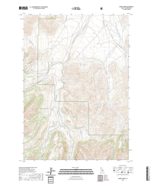 Burnt Creek 2023 topographic map thumbnail
