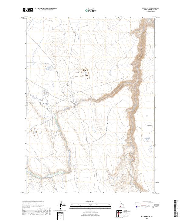 Buster Butte topographic map thumbnail