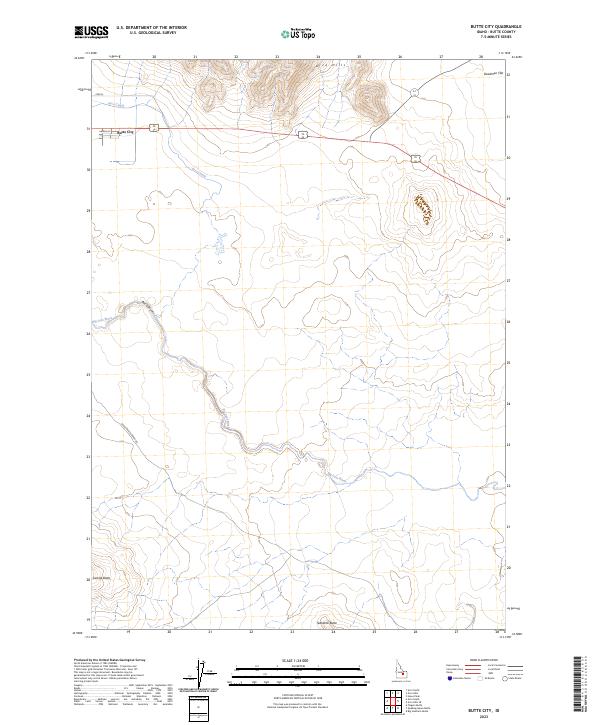 Butte City topographic map thumbnail