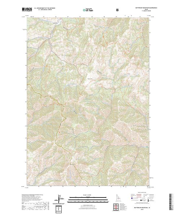 Buttercup Mountain topographic map thumbnail