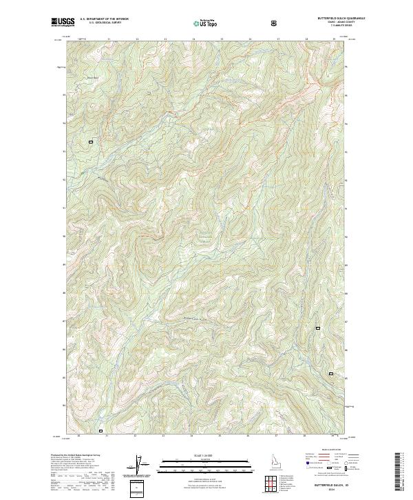 Butterfield Gulch topographic map thumbnail