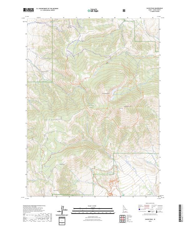 Cache Peak topographic map thumbnail