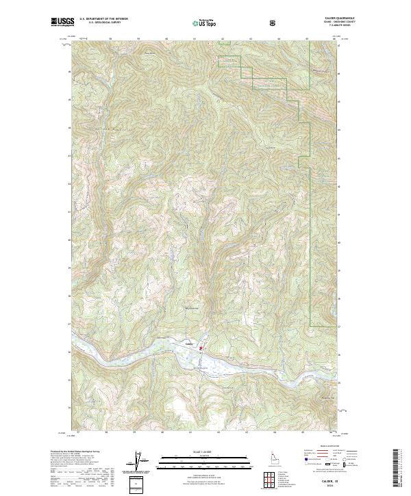 Calder topographic map thumbnail