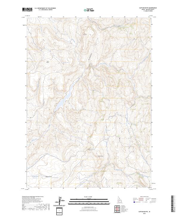 Captain Butte topographic map thumbnail