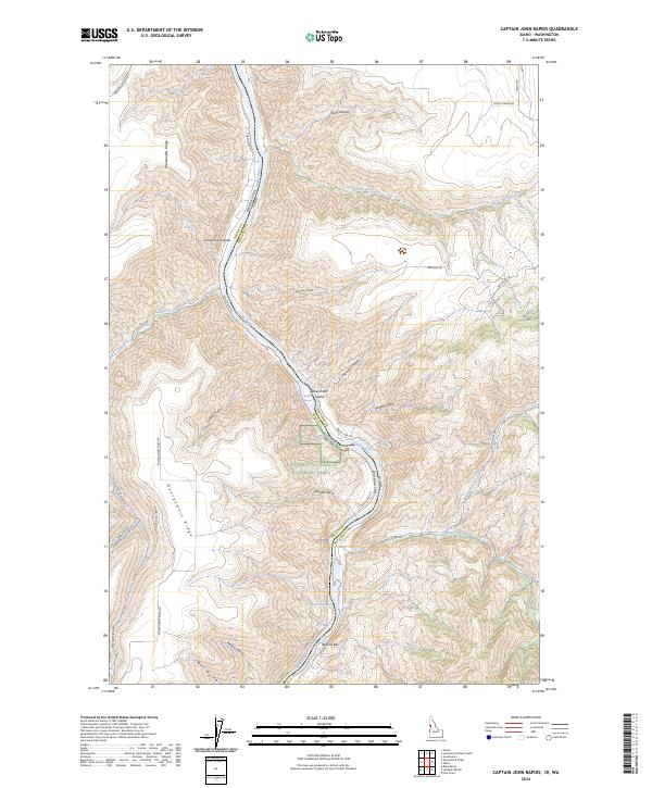 Captain John Rapids topographic map thumbnail