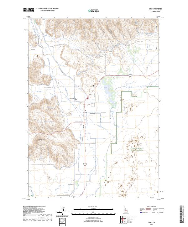 Carey topographic map thumbnail