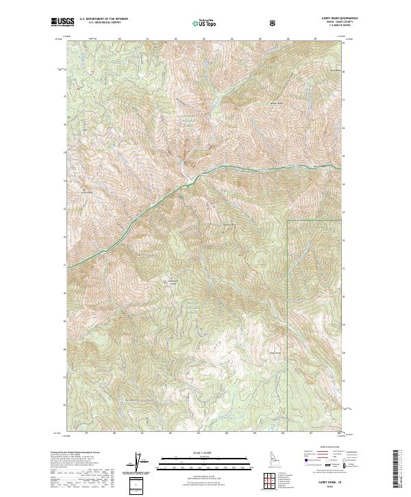 Carey Dome topographic map thumbnail