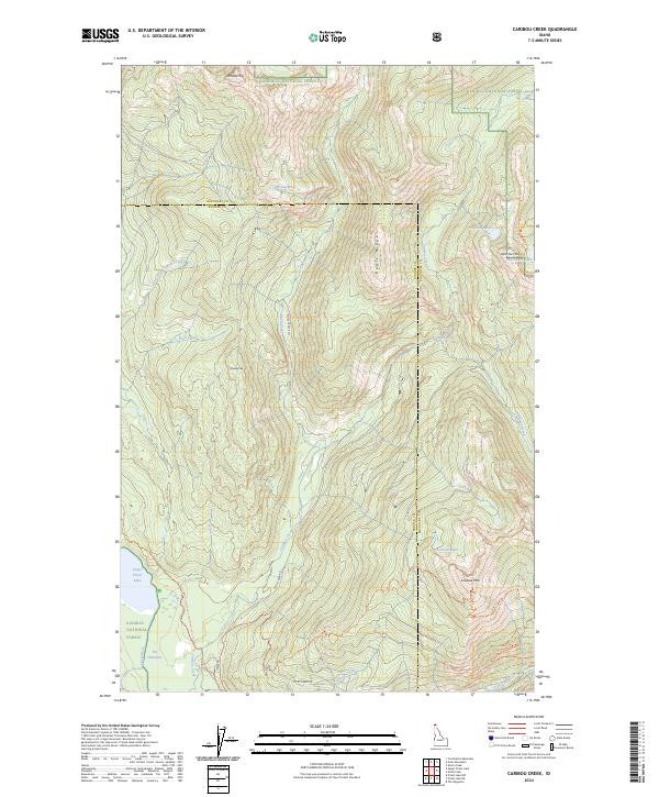 Caribou Creek topographic map thumbnail