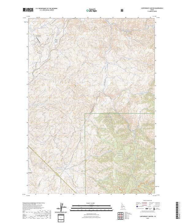 Cartwright Canyon topographic map thumbnail