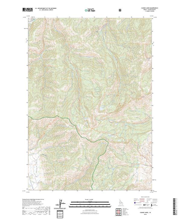 Casino Lakes topographic map thumbnail