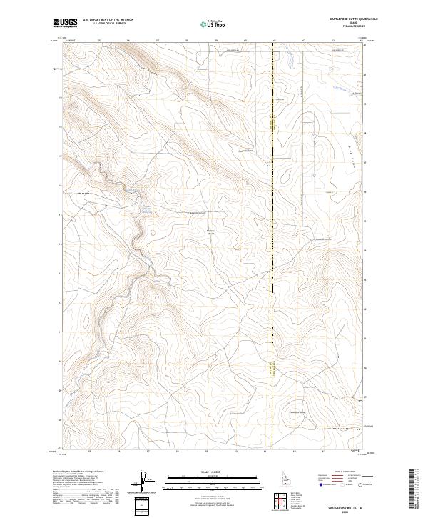Castleford Butte topographic map thumbnail