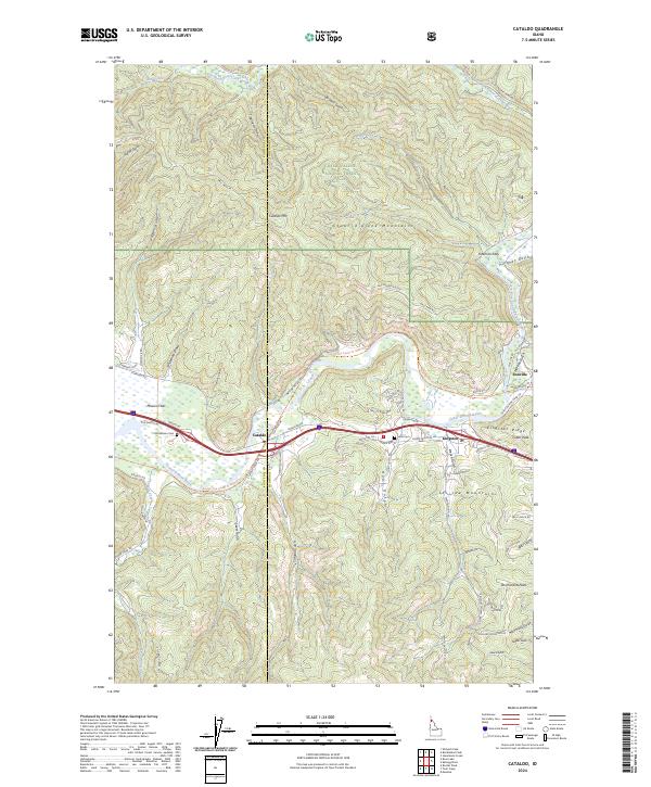Cataldo topographic map thumbnail