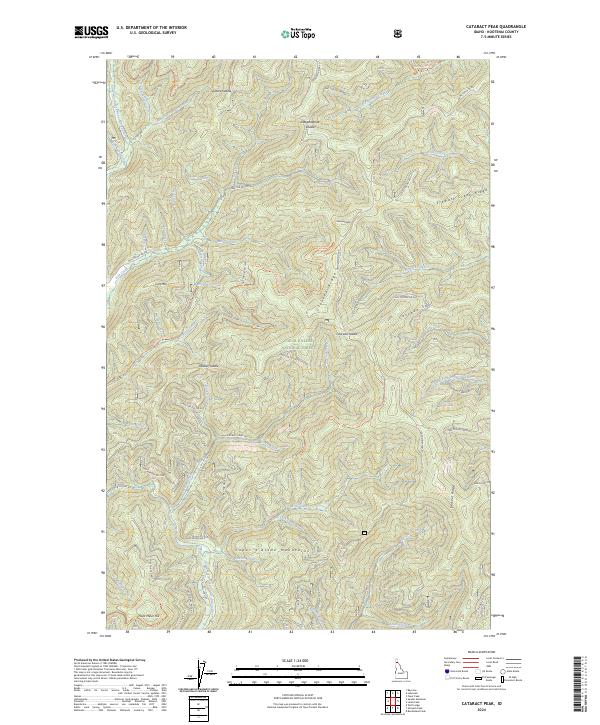 Cataract Peak topographic map thumbnail