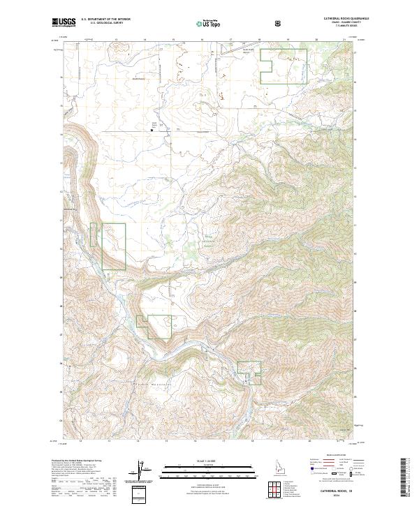 Cathedral Rocks topographic map thumbnail