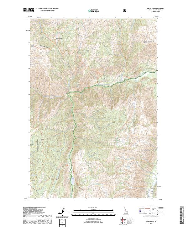Caton Lake topographic map thumbnail