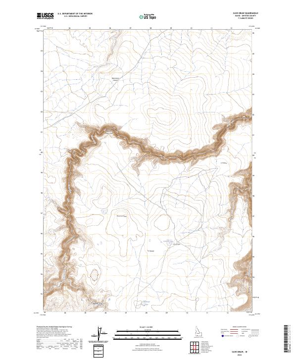 Cave Draw topographic map thumbnail