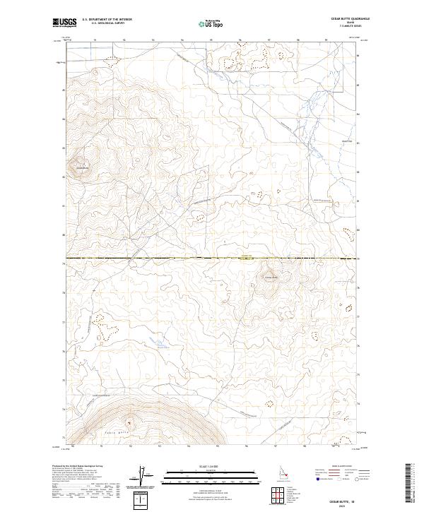 Cedar Butte topographic map thumbnail