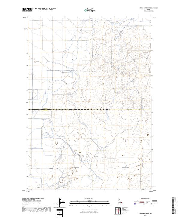Cedar Butte SW topographic map thumbnail