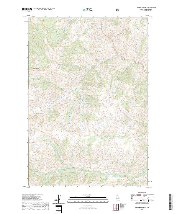 Center Mountain topographic map thumbnail