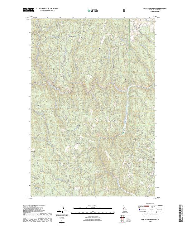 Center Star Mountain topographic map thumbnail