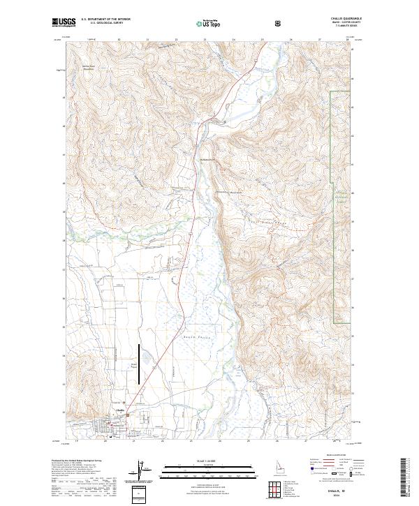 Challis topographic map thumbnail