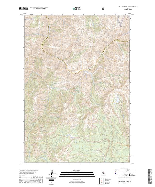 Challis Creek Lakes topographic map thumbnail