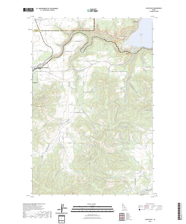 Chatcolet topographic map thumbnail