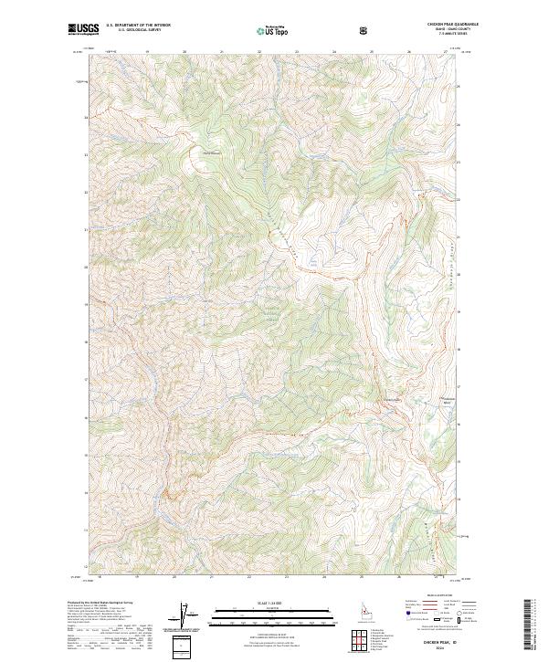 Chicken Peak topographic map thumbnail