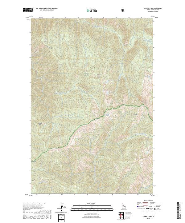 Chimney Peak topographic map thumbnail