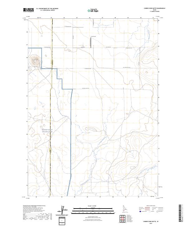 Cinder Cone Butte 2023 topographic map thumbnail