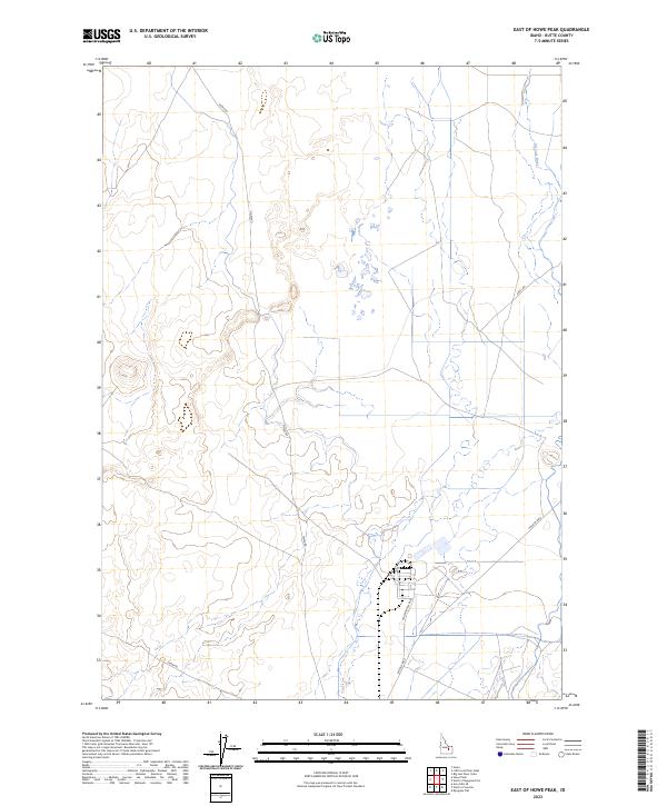 East of Howe Peak topographic map thumbnail