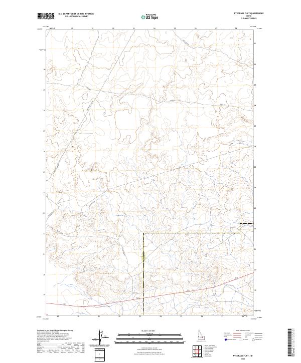 Ryegrass Flat 2023 topographic map thumbnail