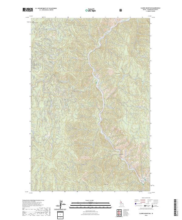 Clarke Mountain topographic map thumbnail