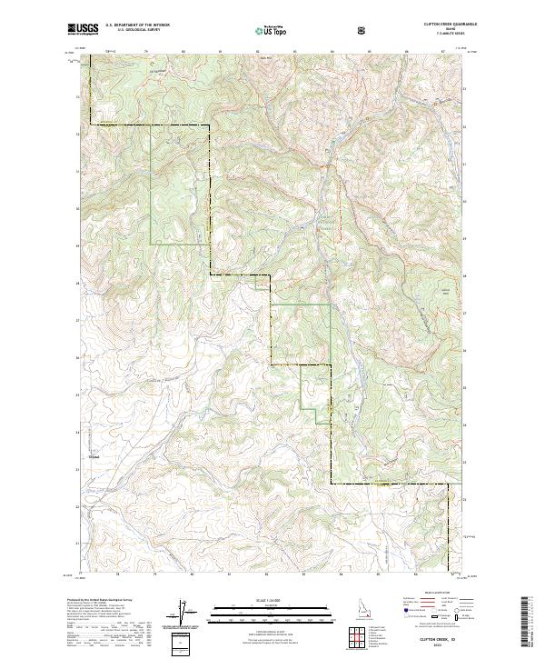 Clifton Creek topographic map thumbnail
