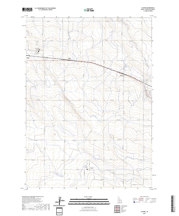 Clover topographic map thumbnail