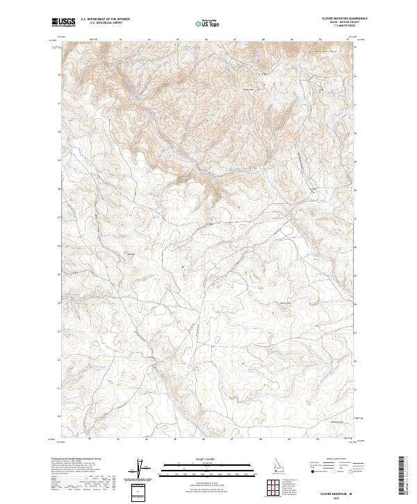 Clover Mountain topographic map thumbnail