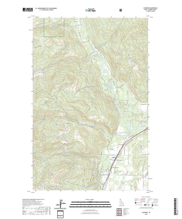 Colburn topographic map thumbnail